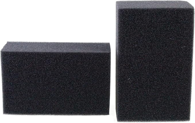 AQUANEAT 2 Pack Aquarium Bio Sponge Filter Media Pad Cut-to-Size Open Cell Foam Sheet for Fish Tank Sump (7.5" x 4.7" x 2.75")