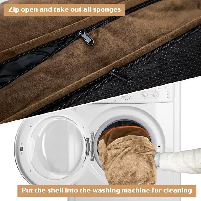 Comfort Expression XXL Orthopedic Dog Bed for Extra Large Dogs, Washable Dogs Sofa Bed, Waterproof Orthopedic Foam Dog Beds with Removable Cover & Non-Slip Bottom(XX-Large,Brown)