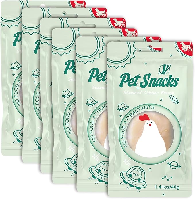 Cat Food Topper for Picky Eaters & Healthy Soft Cat Treat (Chicken), Wet Food with Gravy, High Protein & Limited Ingredient 6 Pack