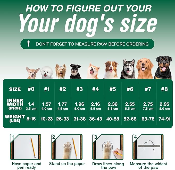 Dog Shoes for Large Dogs, Anti-Slip Dog Boots for Winter Snow, Hot Pavement, Dog Booties & Paw Protectors Pink Size 8