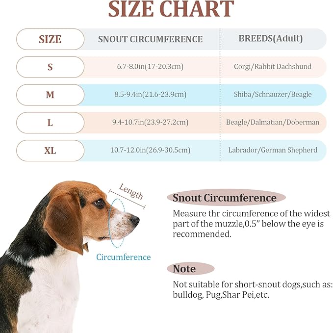 Dog Muzzle for Small Large Dogs - Soft Nylon Basket Muzzle with Adjustable Strap, Breathable Mesh Design Prevents Biting Chewing Licking Eating - Ideal for Training, Grooming & Vet Visits (Yellow, M)