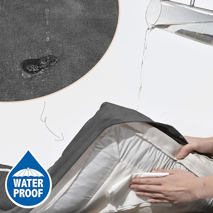 Comfort Expression Waterproof Large Dog Beds Orthopedic Foam Dog Beds Sofa Comfy Pet Bed with Washable Removable Cover & Non-Slip Bottom(Large,Dark Grey)