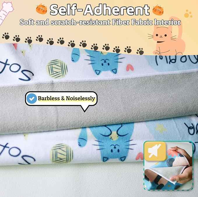 Cat Wrap for Grooming-Premium Cat Grooming Wrap Cat Restraint for Nail Clipping, Self-Adherent Soft Cat Blanket to Wrap Cat Anti-Scratch Anti-Escape Grooming Bag (White, L(Within 9lbs))