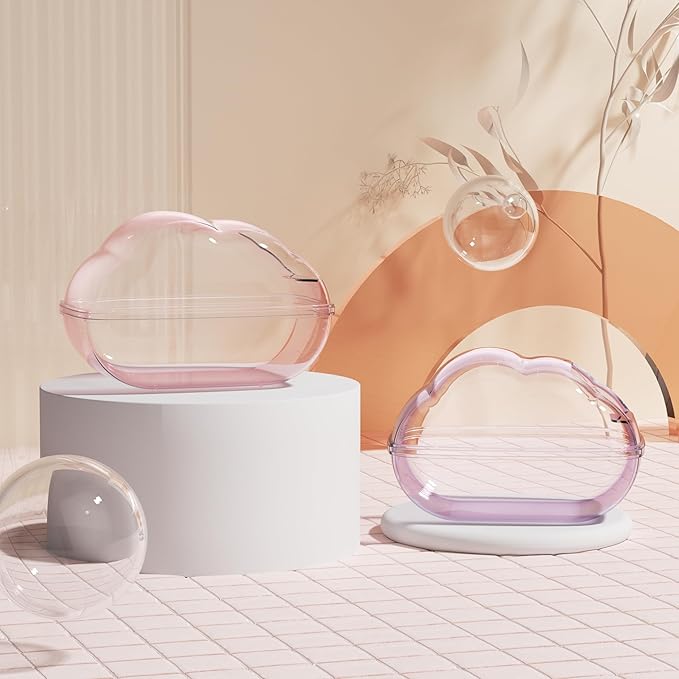 BUCATSTATE Hamster Sand Bath Container Hideout Hamster Toilet with Scoop Set Dust Bath Accessories for small animal,Gerbil,Syrian Hamster,Mouse,Rat (Purple, Medium)