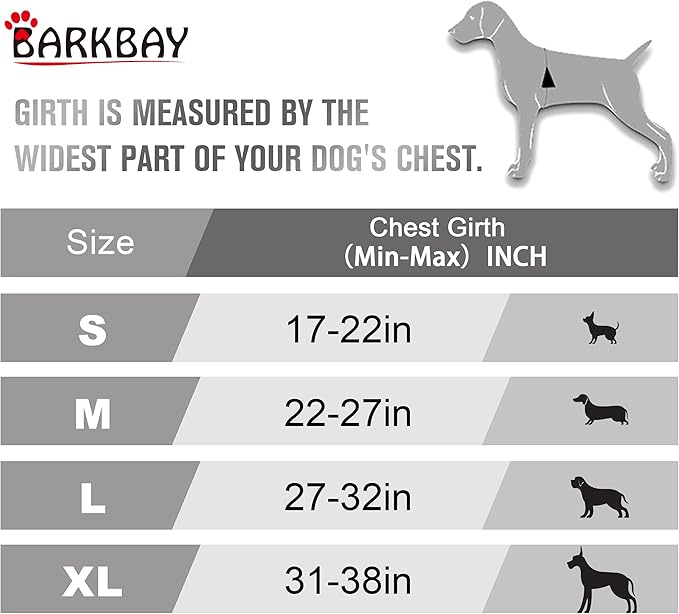 BARKBAY No Pull Dog Harness Front Clip Heavy Duty Reflective Easy Control Handle for Large Dog Walking(Dark Grey,XL)