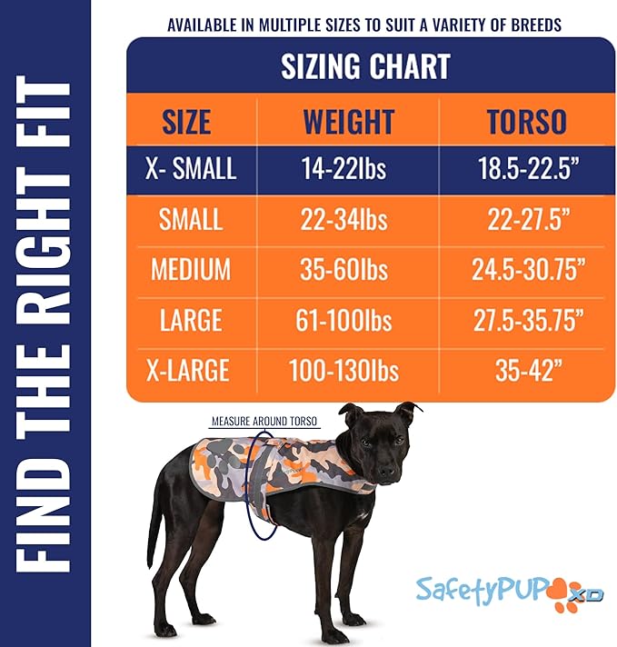 Dog Reflective Vest – Hi-Vis Fluorescent Visibility That Helps to Safeguard Your Pet On/Off Leash in Urban & Rural Areas (Camo, X-Small)