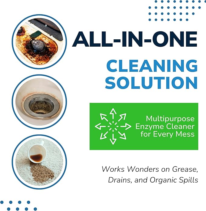 BIRD BARRIER Product Image Dissolve-It Enzyme Cleaner Concentrate |1 Quart Ready to use | Bird Dropping Remover, Pet Urine & Odor Eliminator for Carpets, Hardwood Floors, Drains & Grease Traps