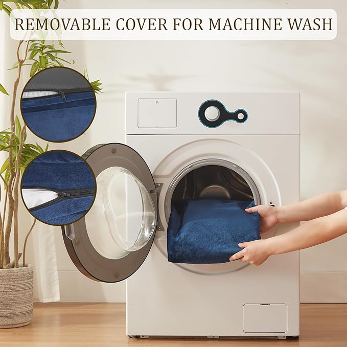 Bedfolks Orthopedic Dog Bed XXL, Waterproof Dog Sofa Bed for Giant Dogs, Egg Foam Pet Couch Bed with Removable Washable Cover and Nonslip Bottom, Navy Blue