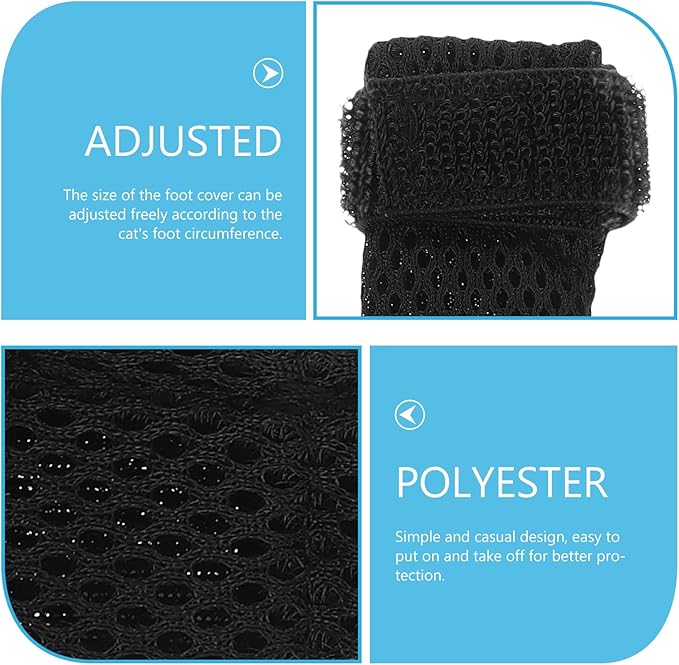 Cat Claw Covers-4pcs Cat Nail Caps Cat Nail Covers Caps Shoes Cats Socks Cat Booties to Prevent Scratching Cat Paw Protector Pet Grooming Booties for Bathing Shaving Checking