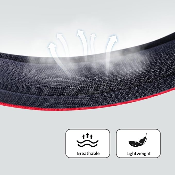 Didog Soft Padded Dog Collars for Small Dogs, Lightweight and Breathable Dog Collar with Metal Buckle for Puppy, Red, S