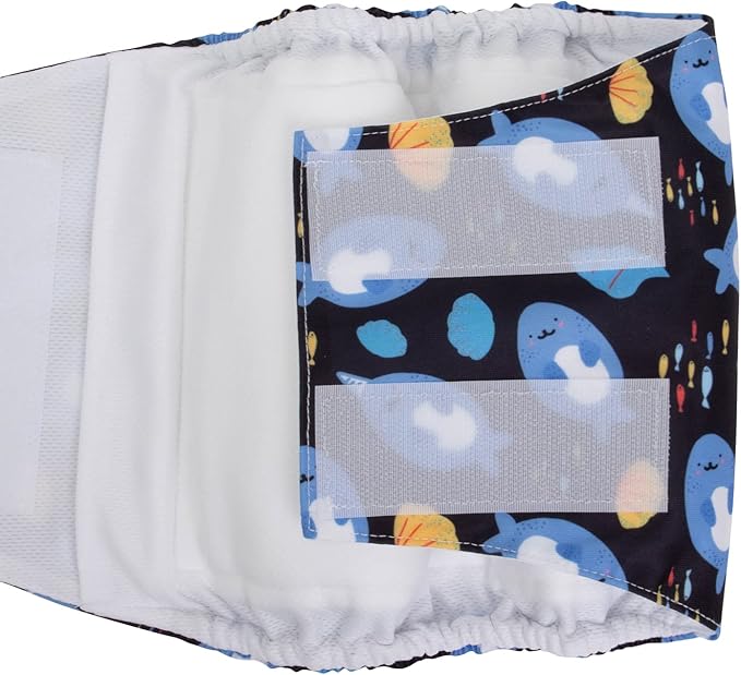 CuteBone Belly Band for Dogs Male Reusable Diapers Washable Wrap DM36M