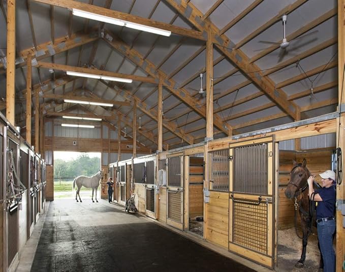 American Floor Mats - Horse/Stable Mats - Heavy Duty Stall Mats - Thick, Durable Rubber Flooring Solid Black 3/4" Thick – 4' x 10' Mat