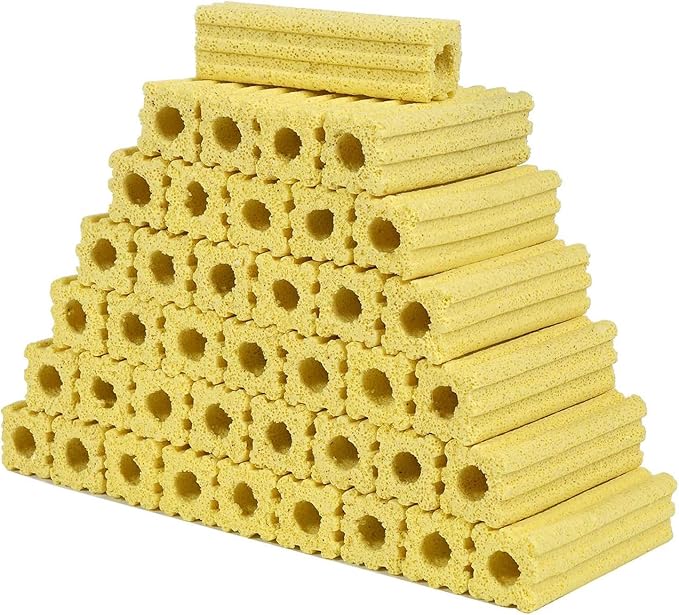 54pcs 3.8 Inch Aquarium Ceramic Bio Filter Media,Ceramic Bio Media Blocks for Fish Tank and Koi Pond