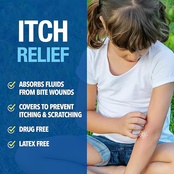 Cutter Bug Bite Patches Itch Relief Hydrocolloid Patches for Kids & Adults, Absorbs Fluids, Helps Heal, Prevents Scratching, Mosquito Itch Relief, Hydrocortisone & Suction Tool Alternative, 153 Count