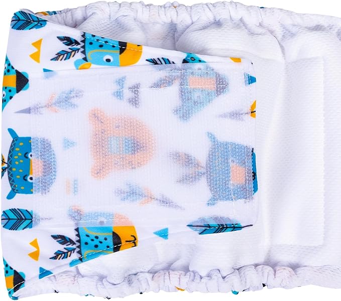 CuteBone Dog Diapers Male Washable Belly Band for Male Dogs Wraps 3pcs a Pack DM43XS