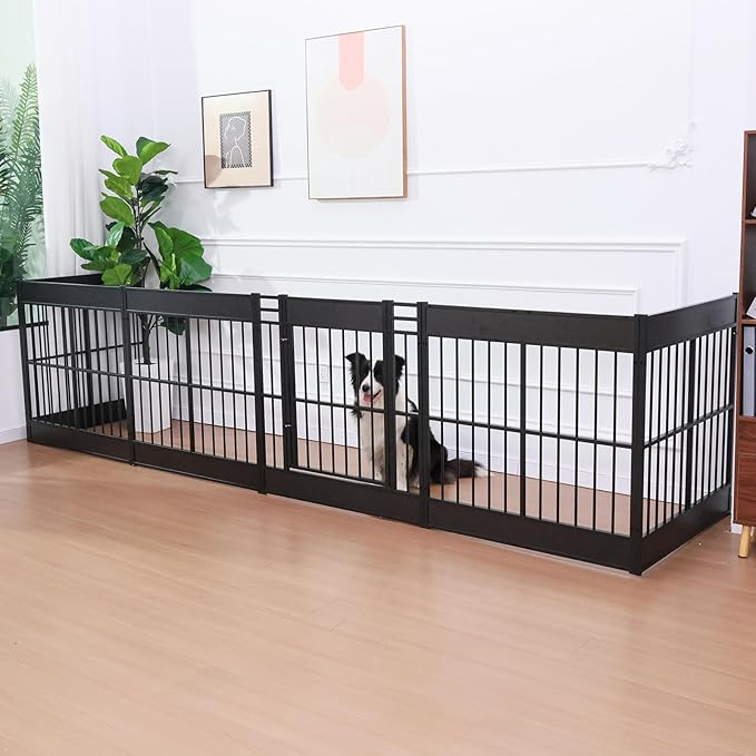 Dog Playpen, 31.5" Height Dog Pen Indoor, Heavy Duty, Safe and Sturdy, Furniture Style Puppy playpen