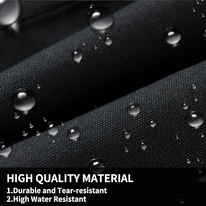 Coverado Front Seat Covers, Waterproof Canvas Seat Protector for Car Seat Cushions for Kids & Dogs, Compatible with 2015-2025 Ford F150 & 2017-2025 Ford F250 F350 F450(Black, 2PCS)