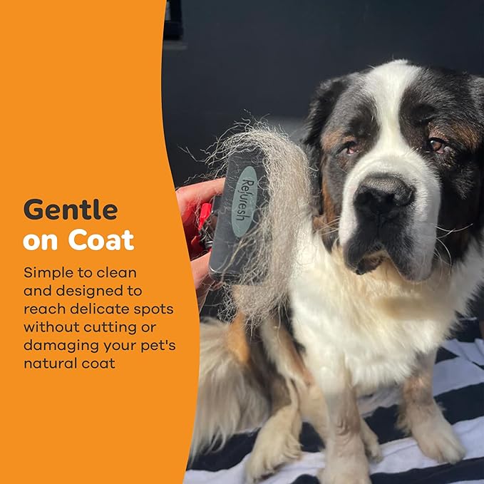 Deshedding Dog Brush for Long Hair (Medium,Pink) – Gentle Deshedding tool for Dogs & Cats – Reduces shedding, without damaging topcoat. Removes Loose Fur & Dead Undercoat.