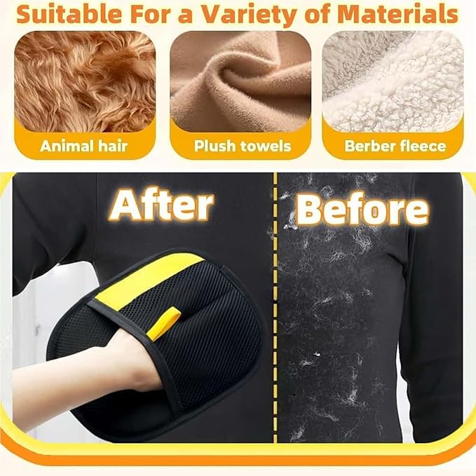 3pc Pet Hair Removal Glove,Pet Grooming Gloves,Cat Grooming for Hair Removal,Versatile Reusable Pet Hair Remover Glove