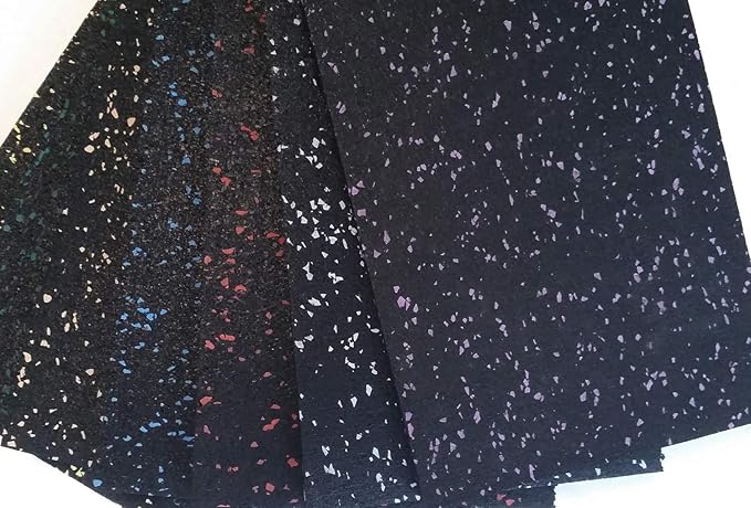 American Floor Mats 1/4in (7mm) Thick 10% Blue 4' x 45' Heavy Duty Rubber Rolls, Protective Exercise Mats, Home Gym Rubber Flooring