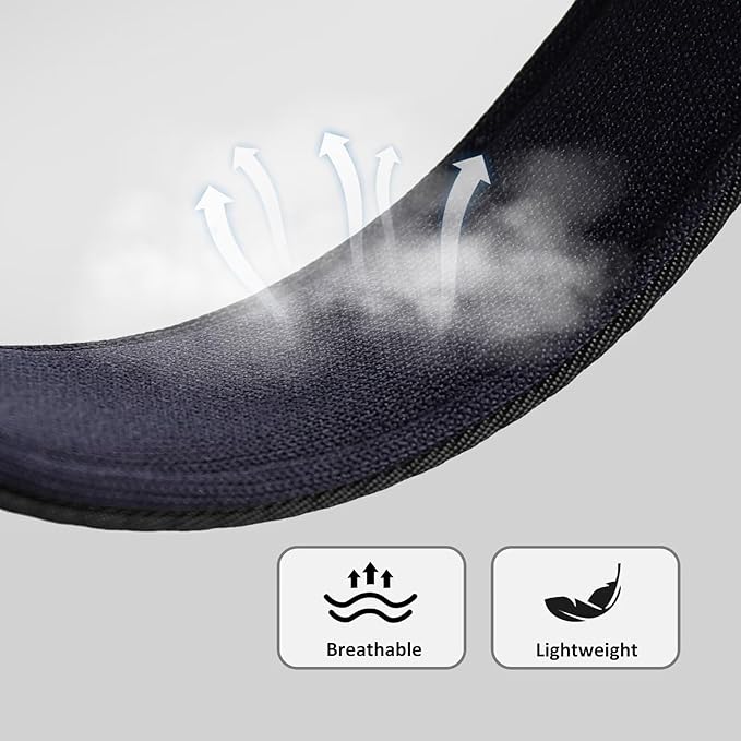 Didog Soft Padded Dog Collars for Medium Dogs, Colorful and Durable Dog Collar with Quick Release Buckle, Light and Breathable for Daily Walking, Black, M