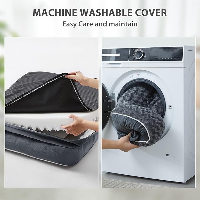 BFPETHOME Orthopedic Dog Beds for Large Dogs-Waterproof Sofa Dog Bed with Removable Washable Cover, Large Pet Bed with Waterproof Lining and Nonskid Bottom, Pet Bed for Dogs