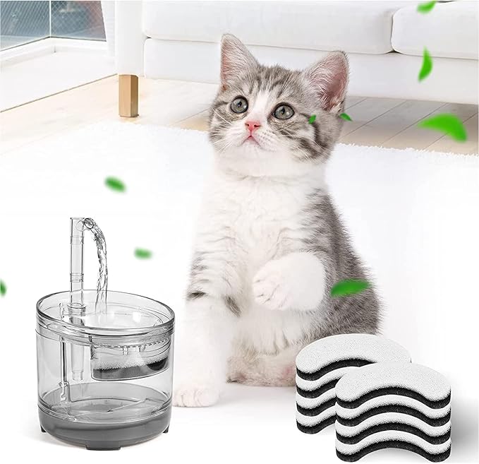 Cat Water Fountain Filters, 8 Pack Pet Fountain Replacement Filters Fit for Clear Cat Fountain Dispenser