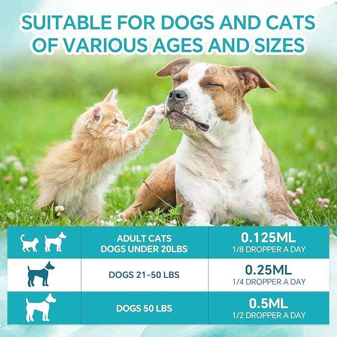 Camling Oil for Dogs and Cats - Camling Oil Drops Rich in Omega 3, 6, 9 and Organic Extract Helps Pets with Аnxiеty & Strеss, Hip & Joint, Skin & Coat Support (4 Pack)