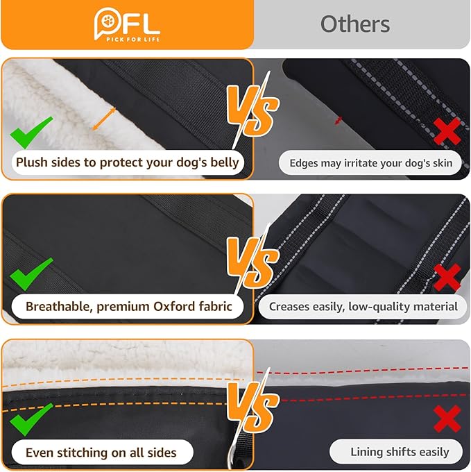 Adjustable Dog Lift Harness, Dog Sling for Large Dogs Lift Support and Rehab Harness for Weak Rear Legs, Soft Hind Leg Support Helps Senior, Injured,Disabled and After ACL Surgery Dogs(Black,X-Large)