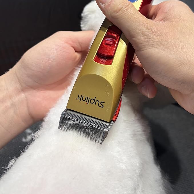 Dog Clippers for Grooming for Thick Heavy Coats/2-Speed Low Noise Rechargeable Cordless Pet Shaver with Stainless Steel 4 Blade for Dogs Pets and Animals