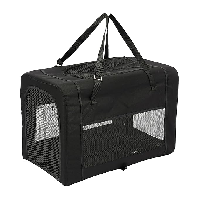 Double Pet Stroller with Detachable Carriers, Large Cat & Dog Stroller with 4 Wheels, Foldable Pet Strollers Small & Medium Dogs Cats 77lbs (Black)