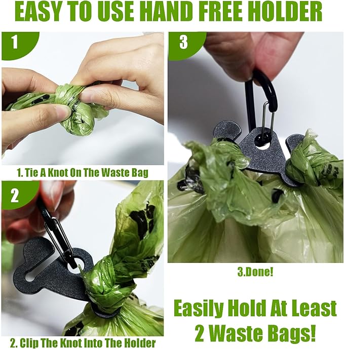 Dog Waste Bag Dispenser Pet Poop Bags Holder for Doggie Waste Bags Dispensers Soft Fabric Zipper Small Doggy Puppy Pouch for Leash Accessory Attachment with Carrier (Black)