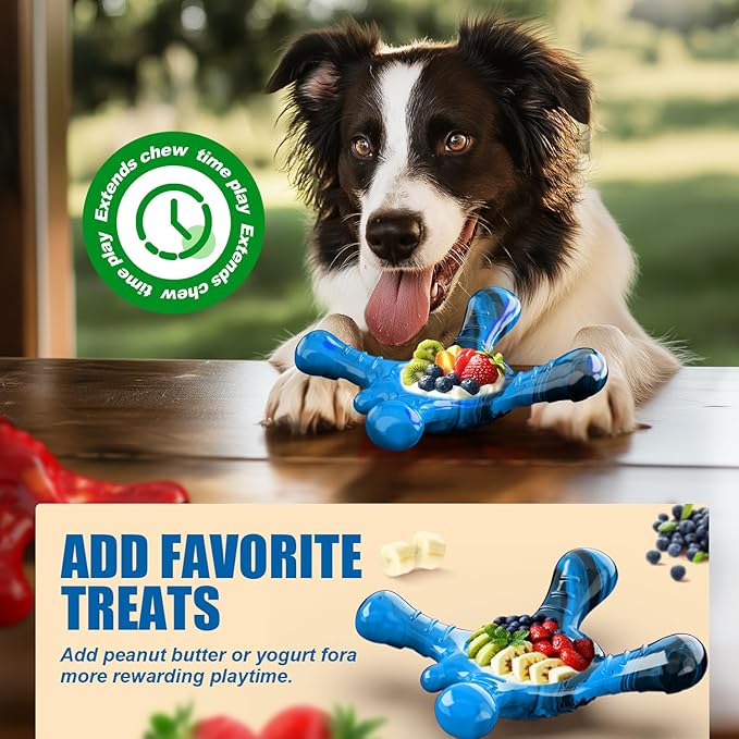 Dog Toys for Small Dogs, Nylon Indestructible Dog Toy for Small Dogs, Hedgehog Puppy Chew Toys with Bacon Flavor,Long Lasting, Puppy Teething Toys, Blue