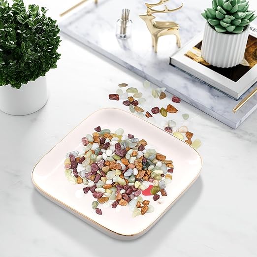 2.5lbs Pebbles for Indoor Plants, 3/8 Inch Small Rocks for Potted Plants, Succulents, Vase Fillers, Cactus Planters, Bird Bath, Fountain, Outdoor Garden Landscaping