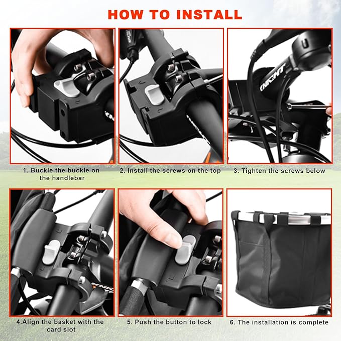 Bike Basket Front Dog Basket for Bike, Bike Baskets for Adult Bikes, Bike Bags for Bicycles, Removable Bicycle Basket, Folding Small Pet Bag for Shopping Camping Cycling