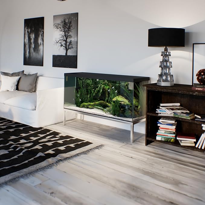 20 in X 60 in. Aquarium Stand | Industrial Style Aluminum Fish Tank Base with Open Frame Design