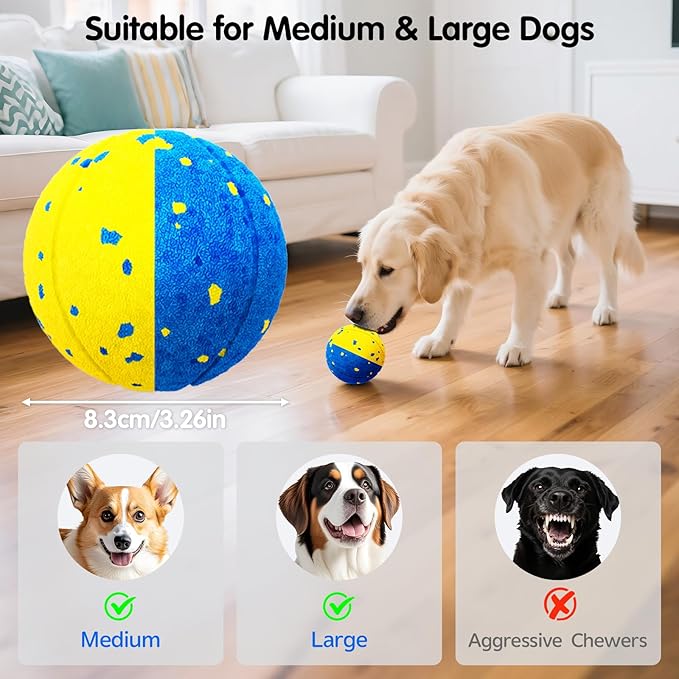Dog Ball Smart Interactive Dog Toy with Remote Control,Automatic Moving,Bouncing and Rotating 3 Modes,E-TPU Material Aggressive Chewers,IPX7 Waterproof,Rolling Ball for Large Medium Dogs
