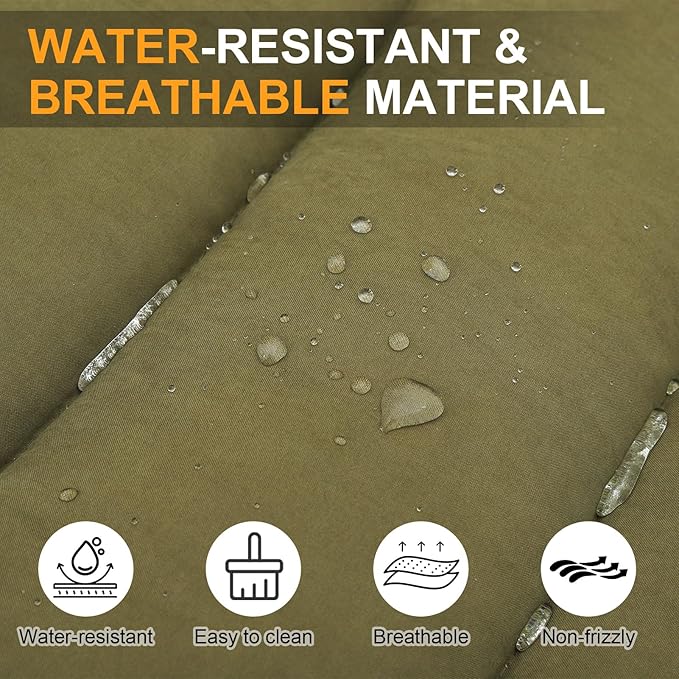 BEAUTYZOO Outdoor Dog Bed Waterproof, Camping Dog Bed Reversible, Portable Travel Bed with Carry Bag- Machine Washable, Durable, Foldable Outdoor Pet Bed Mat for Medium Large Dogs, 35” x 51“ Green