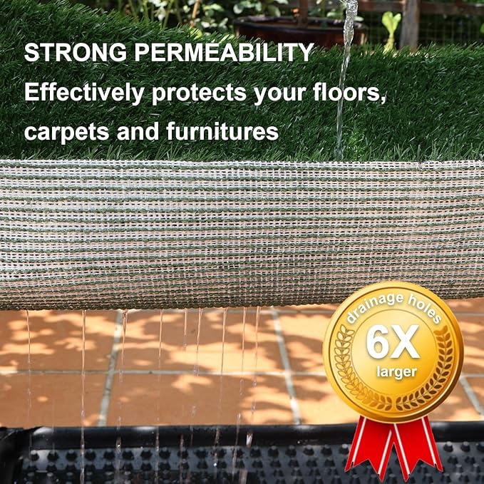 Dog Grass Mat, Synthetic Turf for Indoor/Outdoor Puppy Potty Training Durable, Drainable & Easy-Clean Pet Bathroom Mat for Small to Large Dogs Grass Only (34.6"x22.5")