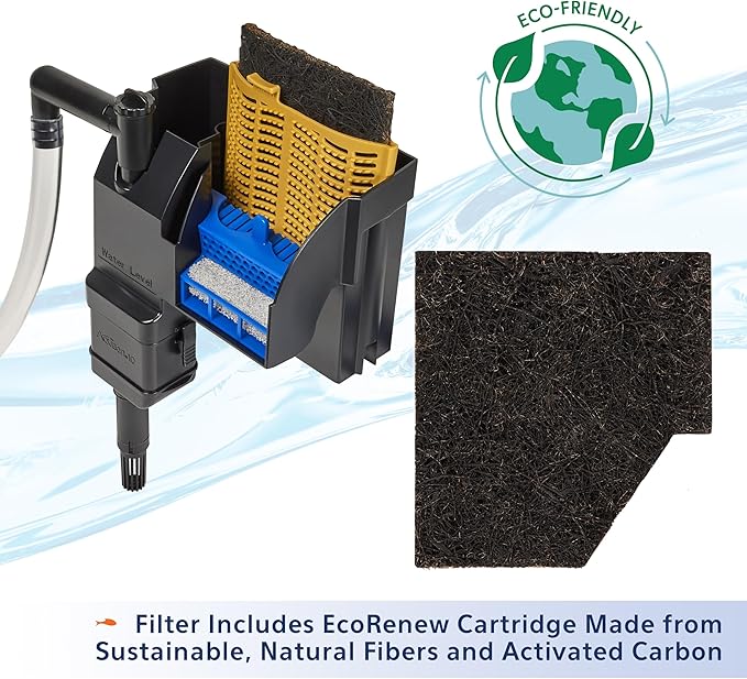 Aqueon Aquarium Fish Tank SmartClean Power Filter with EcoRenew Filter Cartridge, 10-20 Gallons (Pack of 12)