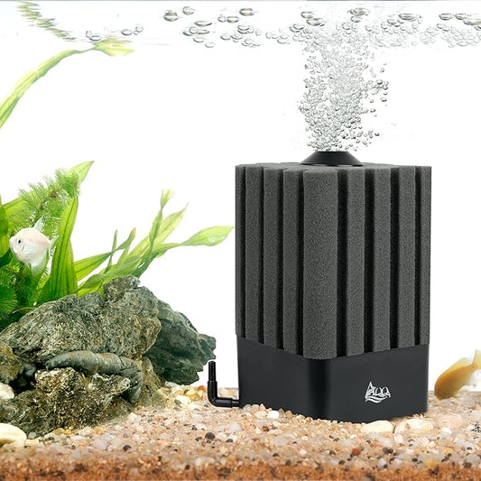 AQQA Aquarium Filter Fish Tank Sponge Filter Whisper Submersible Filters for Aquarium Foam Filter for Freshwater & Saltwater(Medium for 20-110 Gallon)