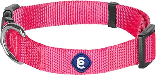 Blueberry Pet X-Small Dog Collar | Dog Collars for Small Dogs | Hot Pink Durable Quick Release Collar | Eco-Friendly French Pink Collar for Female Puppies | Safe Nylon Pet Collar