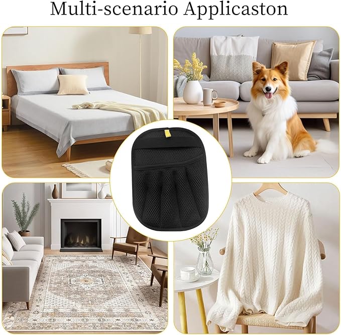 3PC Pet Hair Removal Glove for Cats & Dogs, 2025 Newly Upgraded Five-Finger Electrostatic Pet Hair Gloves, Reusable Pet Hair Remover Tool for Furniture, Car, Couch, Carpet, Clothes