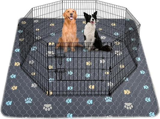 Aitmexcn Washable Puppy Dog Pee Pad, 2PCS 100% Waterproof Whelping Training Mat for Puppy/Senior Dog, Fast Drying Reusable Puppy Pads for Indoor, Outdoor and Car Travel- 54'' x 54''