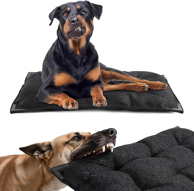 BALAPET Chew Proof Dog Bed with Metal Rivet Corner for Large Dogs, Stable Kennel Pad Mat for Teething Puppy, Durable Indoor Outdoor Crate Pad for Medium Dog Crates, 41"x28"