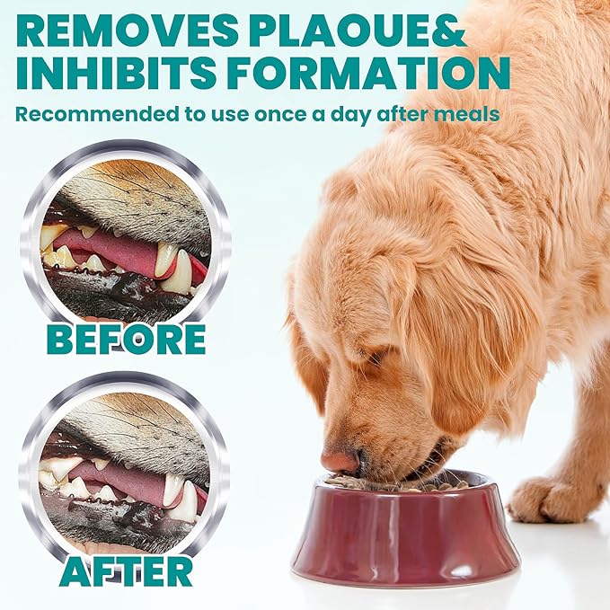 Dental Care Finger Wipes 120 Counts,Teeth Cleaning Finger Wipes for Dogs & Cats,Reduces Plaque & Supports Oral Freshness, Small Animal Stain Removers, Coconut Scent