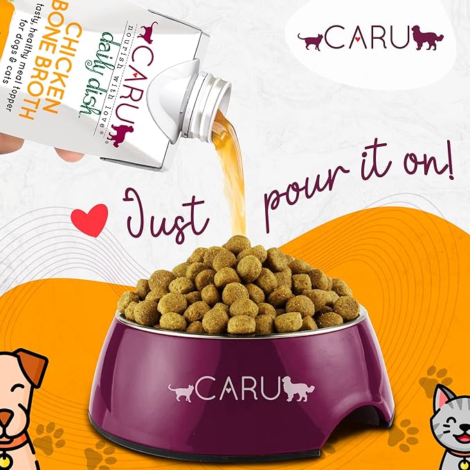 CARU Daily Dish Chicken Broth Meal Topper for Dogs and Cats - 1.1 lbs