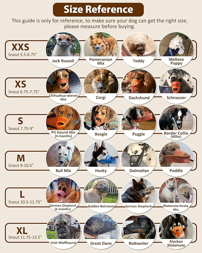 Crazy Felix Nylon Dog Muzzle for Small Medium Large Dogs Poodle Labrador Golden Retriever Doberman, Air Mesh Breathable and Drinkable Pet Mouth Guard for Anti-Biting Chewing Scavenging(XL, Grey)