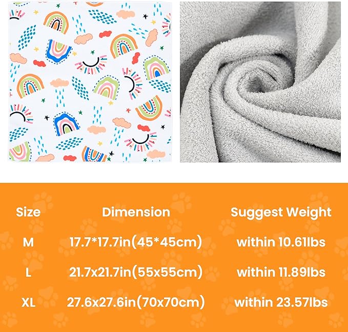 Cat Wrap for Grooming,Cat Wrap for Cutting Nails,Self-Adherent Soft Cat Blanket,Anti-Bite,Anti-Scratch Anti-Escape Multifunctional Cat Grooming Bag(27.6" X27.6",Within 23.57lbs)