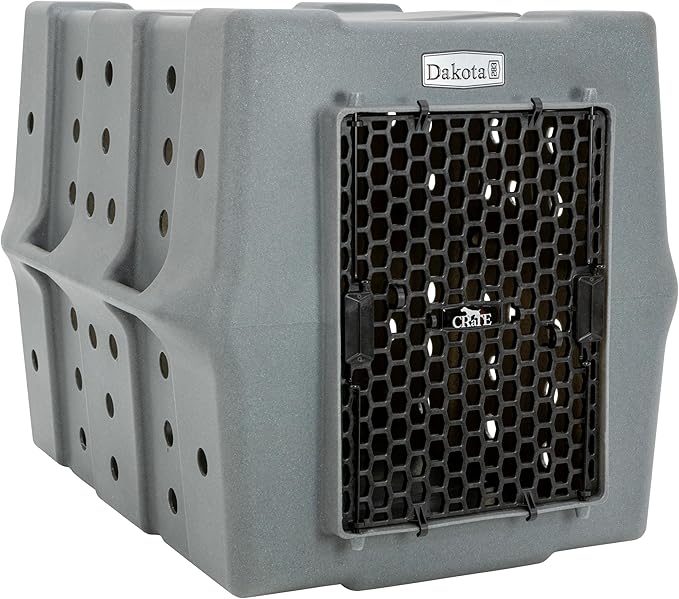 Dakota 283 Crate - Canine Rough and Tough Economy Kennel (Dark Granite, Large)